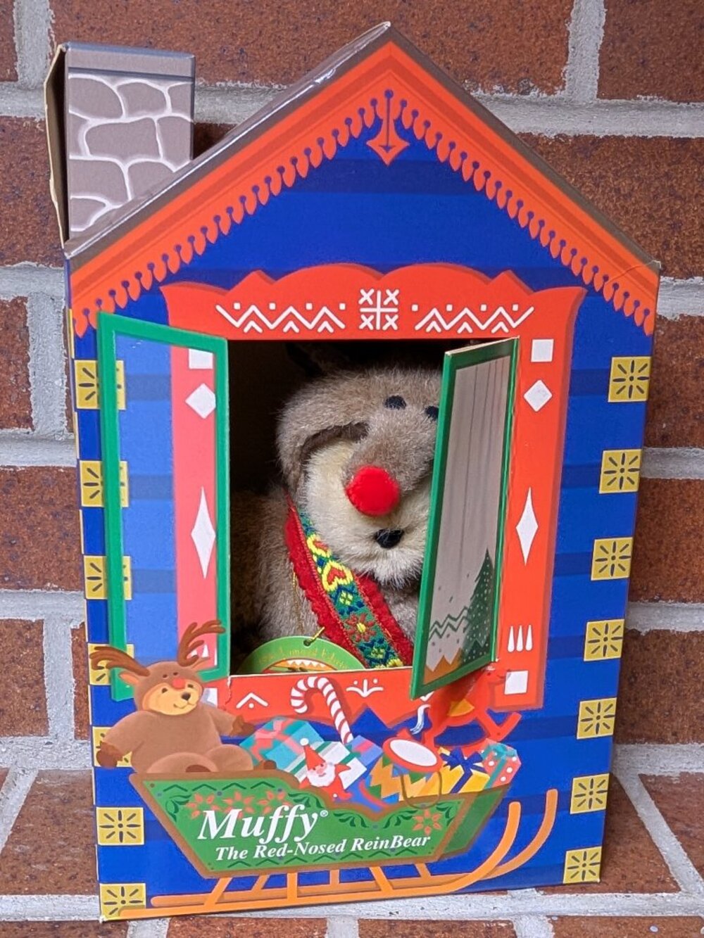 Vintage 1996 Muffy VanderBear Red-Nosed ReinBear Limited Edition Boxed